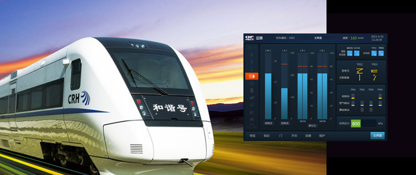 中國中車 城軌車及動車顯示屏界面設計及QT、Codesys、Fltk界面及控件開發